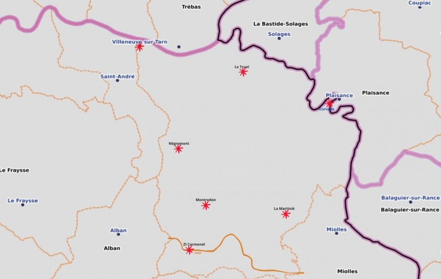 Carte commune et villages